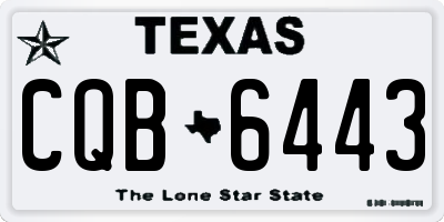 TX license plate CQB6443