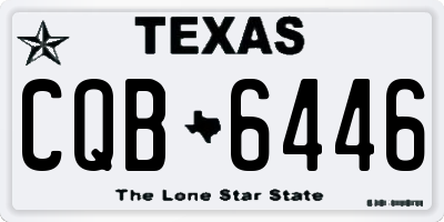 TX license plate CQB6446