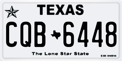 TX license plate CQB6448