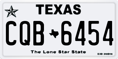 TX license plate CQB6454