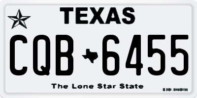 TX license plate CQB6455