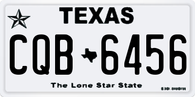 TX license plate CQB6456