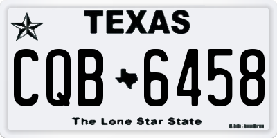 TX license plate CQB6458