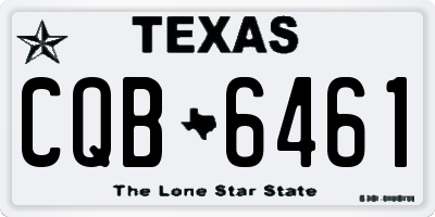 TX license plate CQB6461