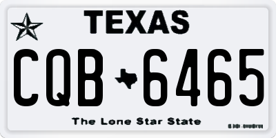 TX license plate CQB6465