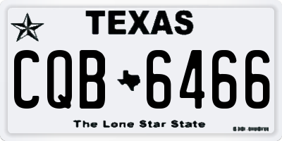 TX license plate CQB6466