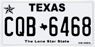 TX license plate CQB6468