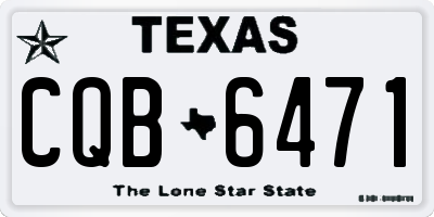 TX license plate CQB6471