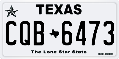 TX license plate CQB6473