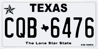 TX license plate CQB6476