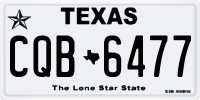 TX license plate CQB6477