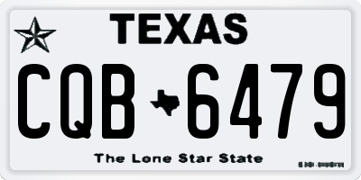 TX license plate CQB6479