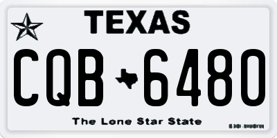 TX license plate CQB6480
