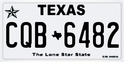 TX license plate CQB6482