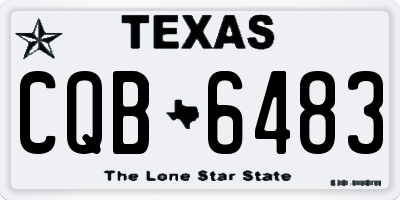 TX license plate CQB6483