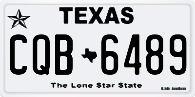 TX license plate CQB6489