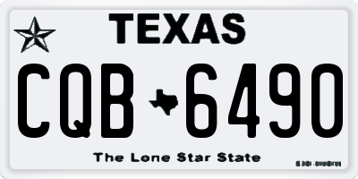 TX license plate CQB6490