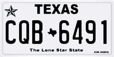 TX license plate CQB6491