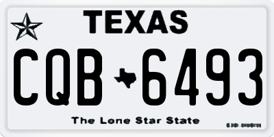 TX license plate CQB6493