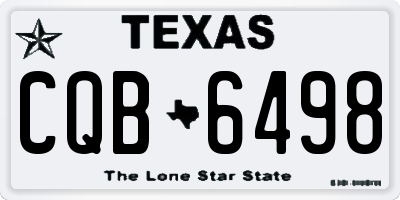 TX license plate CQB6498