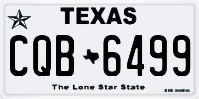 TX license plate CQB6499
