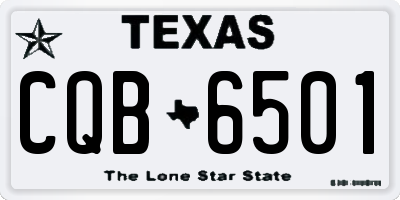 TX license plate CQB6501