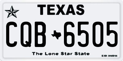 TX license plate CQB6505