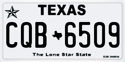 TX license plate CQB6509