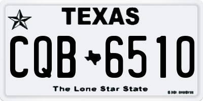 TX license plate CQB6510