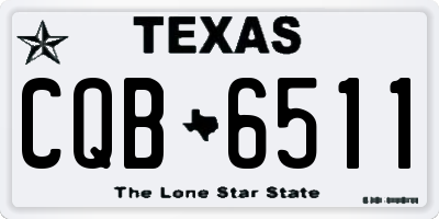TX license plate CQB6511