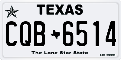 TX license plate CQB6514