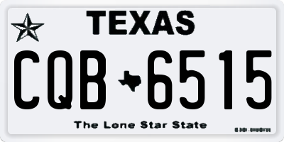 TX license plate CQB6515