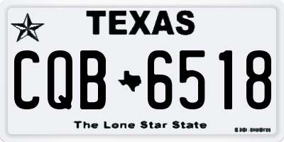 TX license plate CQB6518