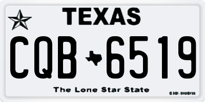 TX license plate CQB6519