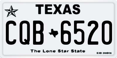 TX license plate CQB6520