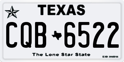 TX license plate CQB6522