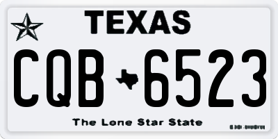TX license plate CQB6523