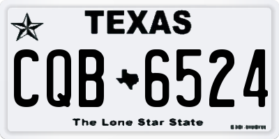 TX license plate CQB6524