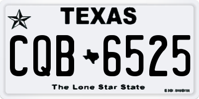 TX license plate CQB6525