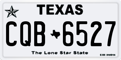 TX license plate CQB6527