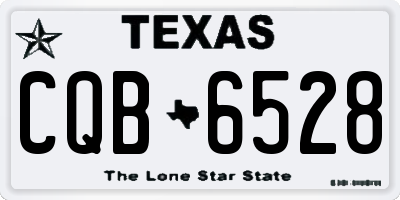 TX license plate CQB6528