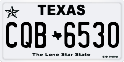 TX license plate CQB6530