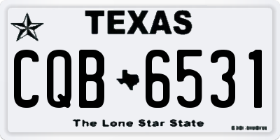 TX license plate CQB6531