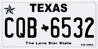 TX license plate CQB6532