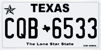 TX license plate CQB6533