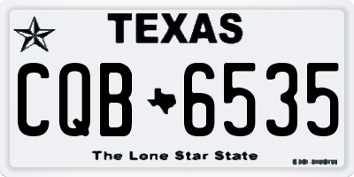 TX license plate CQB6535