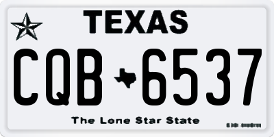 TX license plate CQB6537