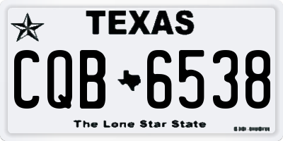 TX license plate CQB6538