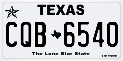 TX license plate CQB6540