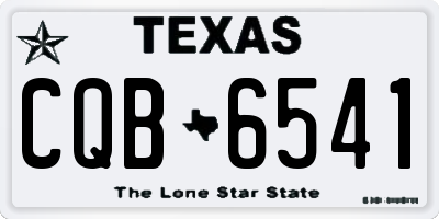 TX license plate CQB6541